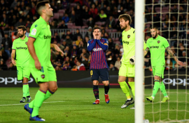 Kết quả Barcelona 3-0 Levante: Messi đưa Barca vào tứ kết
